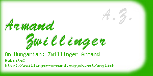 armand zwillinger business card